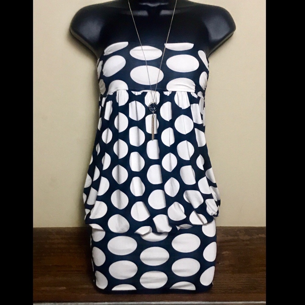 See you Monday tube top elastic top party dress